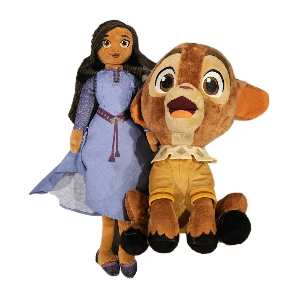 Disney Wish Asha & Valentino Plush Set 18" Movie Bundle Disney Store‎